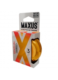 Презервативы анатомической формы Maxus Sensual - 3 шт. - Maxus - купить с доставкой в Мытищах