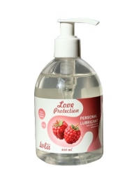 Лубрикант на водной основе Love Protection Raspberry с ароматом малины - 300 мл. - Lola Games - купить с доставкой в Мытищах