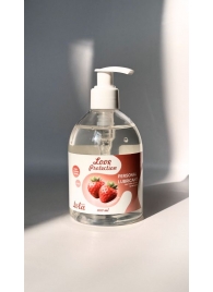 Лубрикант на водной снове Love Protection Strawberry с ароматом клубники - 300 мл. - Lola Games - купить с доставкой в Мытищах