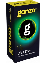 Прозрачные ультратонкие презервативы Ganzo Ultra thin - 15 шт. - Ganzo - купить с доставкой в Мытищах