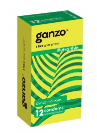 Ультратонкие презервативы Ganzo Ultra thin - 12 шт. - Ganzo - купить с доставкой в Мытищах
