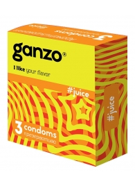 Ароматизированные презервативы Ganzo Juice - 3 шт. - Ganzo - купить с доставкой в Мытищах