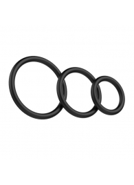 Набор из 3 чёрных колец различного диаметра - Baile - в Мытищах купить с доставкой