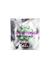 Зеленое эрекционное кольцо-цветок - Toyfa Basic - в Мытищах купить с доставкой