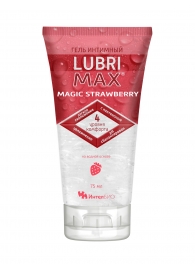 Интимный гель-смазка на водной основе Lubrimax Magic Strawberry - 75 мл. - ИнтелБИО - купить с доставкой в Мытищах