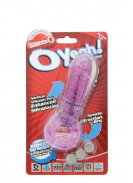 Фиолетовое эрекционное кольцо с вибрацией и пальчиком OYEAH PURPLE - Screaming O - в Мытищах купить с доставкой