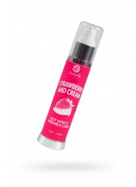 Массажное масло 2-в-1 с разогревающим эффектом и вкусом клубники со сливками - 50 мл. - Secret Play - купить с доставкой в Мытищах