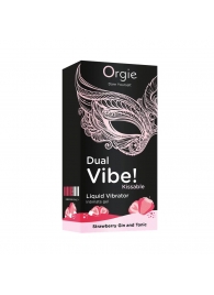 Съедобный жидкий вибратор Dual Vibe! со вкусом клубничного джина с тоником - 15 мл. - ORGIE - купить с доставкой в Мытищах