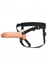 Полый страпон на ремнях 8’’ Hollow Silicone Strap-on - Pipedream - купить с доставкой в Мытищах