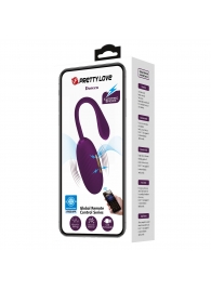 Фиолетовое виброяйцо с электростимуляцией Doreen - Baile - купить с доставкой в Мытищах