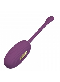 Фиолетовое виброяйцо с электростимуляцией Doreen - Baile - купить с доставкой в Мытищах