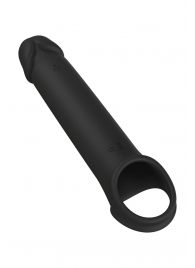 Черная насадка-удлинитель с вибрацией Vibrating Extender With Remote - Dream Toys - в Мытищах купить с доставкой