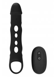 Черная насадка-удлинитель Vibrating Extender With Remote с вибрацией - Dream Toys - в Мытищах купить с доставкой