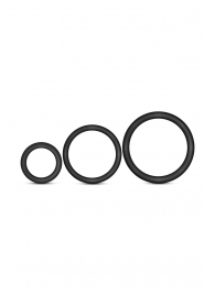Набор из 3 черных эрекционных колец Cock Ring Set - Blush Novelties - в Мытищах купить с доставкой