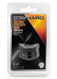 Черное эрекционное кольцо на мошонку Beef Ball Stretcher Snug - Blush Novelties - в Мытищах купить с доставкой