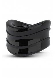 Черное эрекционное кольцо на мошонку Beef Ball Stretcher Snug - Blush Novelties - в Мытищах купить с доставкой