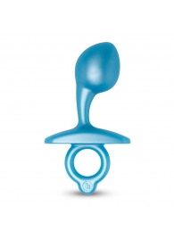 Голубая анальная пробка для массажа простаты Bulb Silicone Prostate Plug - 10,7 см. - b-Vibe - в Мытищах купить с доставкой