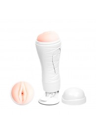 Мастурбатор-вагина Flora White с присоской и 12 режимами вибрации - Baile - в Мытищах купить с доставкой