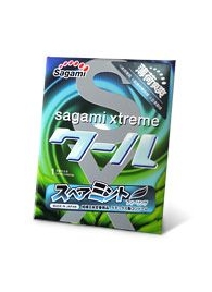 Презерватив Sagami Xtreme Mint с ароматом мяты - 1 шт. - Sagami - купить с доставкой в Мытищах