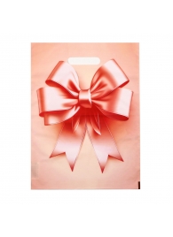 Пакет с принтом в виде банта с вырубной ручкой (30х40 см) - Сима-Ленд - купить с доставкой в Мытищах