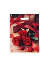 Пакет с принтом в виде роз (31х40 см) - Сима-Ленд - купить с доставкой в Мытищах
