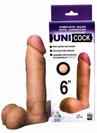 Насадка для страпона фаллической формы UNICOCK 6  - 18 см. - LOVETOY (А-Полимер) - купить с доставкой в Мытищах