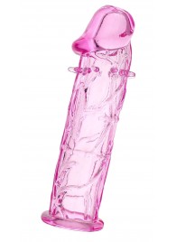 Розовая насадка фаллической формы - 12,5 см. - A-toys - в Мытищах купить с доставкой