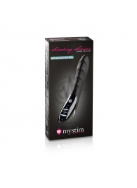 Вибратор с электростимуляцией Sizzling Simon Black Edition - 27 см. - MyStim - купить с доставкой в Мытищах