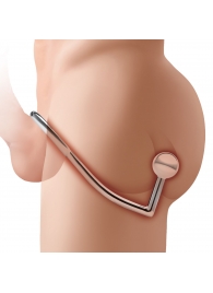 Кольцо на пенис с анальным стимулятором Stainless Steel Anal Hook   Cock Ring - BlueLine - в Мытищах купить с доставкой