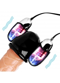 Черная стимулирующая насадка для головки полового члена Multi Speed Vibrating Penis Head Teaser - XR Brands - в Мытищах купить с доставкой