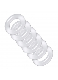 Комплект из 6 прозрачных эрекционных колец Ring Master Custom Ball Stretcher Kit - XR Brands - в Мытищах купить с доставкой