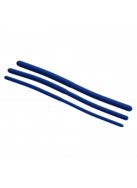 Набор из 3 синих силиконовых уретральных расширителей Invasion Silicone Urethral Sound Trainer Set - XR Brands - купить с доставкой в Мытищах