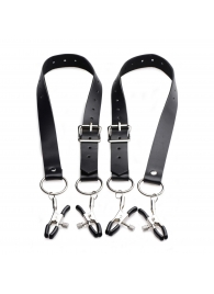 Ремни с зажимами для половых губ Spread Labia Spreader Straps with Clamps - XR Brands - купить с доставкой в Мытищах