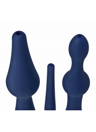 Набор из 3 универсальных насадок для анального душа Universal 3 Piece Silicone Enema Attachment Set - XR Brands - купить с доставкой в Мытищах