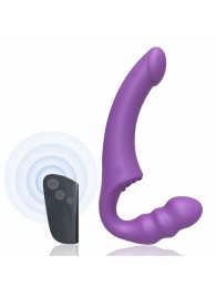 Фиолетовый безремневой страпон Straples Strap-On Dildo - Erokay - купить с доставкой в Мытищах