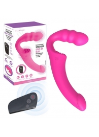 Розовый безремневой страпон Straples Strap-On Dildo - Erokay - купить с доставкой в Мытищах