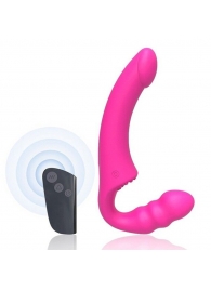 Розовый безремневой страпон Straples Strap-On Dildo - Erokay - купить с доставкой в Мытищах