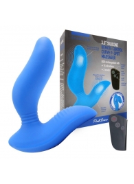 Синий вибромассажер простаты 3,5’’ Remote Control Curve P-spot Massager - 12 см. - Erokay - в Мытищах купить с доставкой
