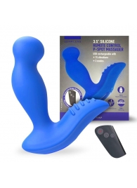 Синий вибромассажер простаты 3,5’’ Remote Control P-spot Massager - 12,5 см. - Erokay - в Мытищах купить с доставкой