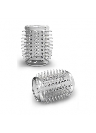 Прозрачная насадка с шипами STAY HARD COCK SLEEVE 01 CLEAR - Blush Novelties - в Мытищах купить с доставкой
