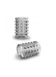Прозрачная насадка на пенис с шишечками STAY HARD COCK SLEEVE 02 CLEAR - Blush Novelties - в Мытищах купить с доставкой