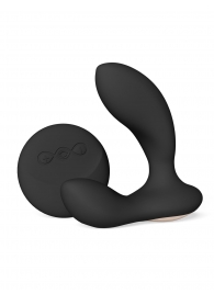 Черный вибромассажер простаты с пультом ДУ Hugo 2 Remote - Lelo - в Мытищах купить с доставкой