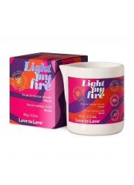 Массажная свеча Light My Fire с ароматом моной - 80 мл. - Love to Love - купить с доставкой в Мытищах