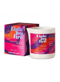 Массажная свеча Light My Fire Coconut с ароматом кокоса - 65 гр. - Love to Love - купить с доставкой в Мытищах