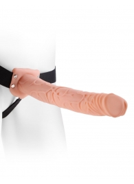 Фаллопротез телесного цвета Hollow Strap-On - 29 см. - Pipedream - купить с доставкой в Мытищах