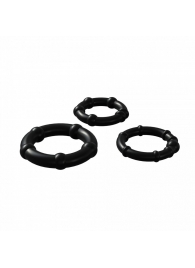 Набор из 3 черных эрекционных колец Babooom Ring Set - Adrien Lastic - в Мытищах купить с доставкой
