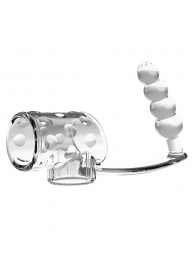 Прозрачная насадка на пенис и мошонку с анальным стимулятором Rilley - Baile - в Мытищах купить с доставкой