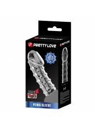 Прозрачная открытая насадка на пенис с бугорками - 19,8 см. - Baile - в Мытищах купить с доставкой