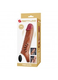 Коричневая вибронасадка с подхватом мошонки и пультом ДУ - Baile - в Мытищах купить с доставкой