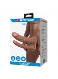 Реалистичная полая насадка на член для двойного проникновения Yairon - 17,5 см. - Baile - купить с доставкой в Мытищах